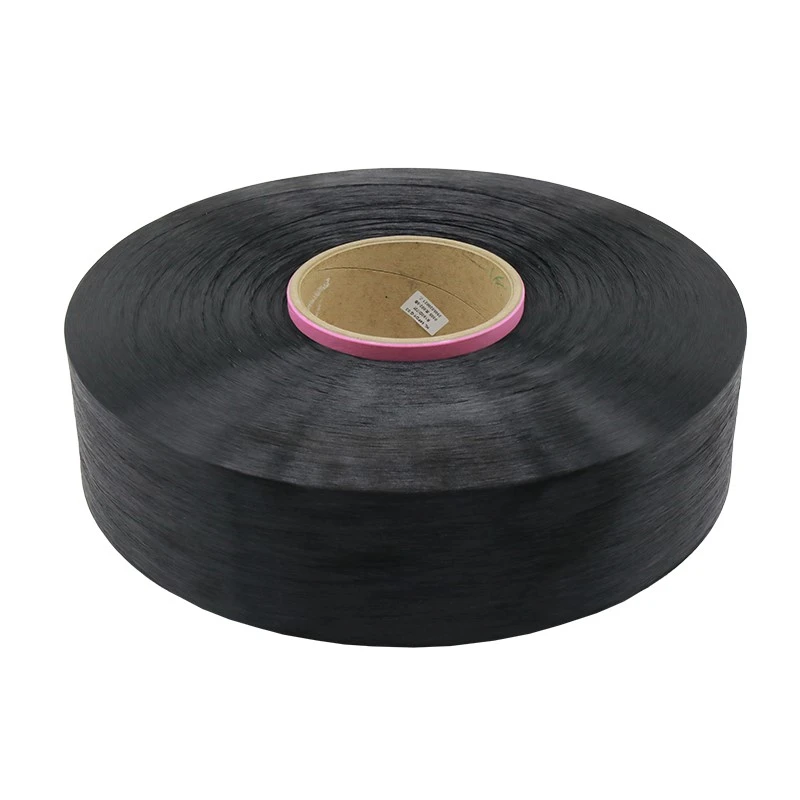 Dope Dyed Black Polyester Yarn for Yoga Wear Dope Dyed Black Polyester Yarn for Yoga Wear